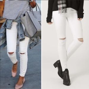 ❤️ Topshop moto white Leigh jeans